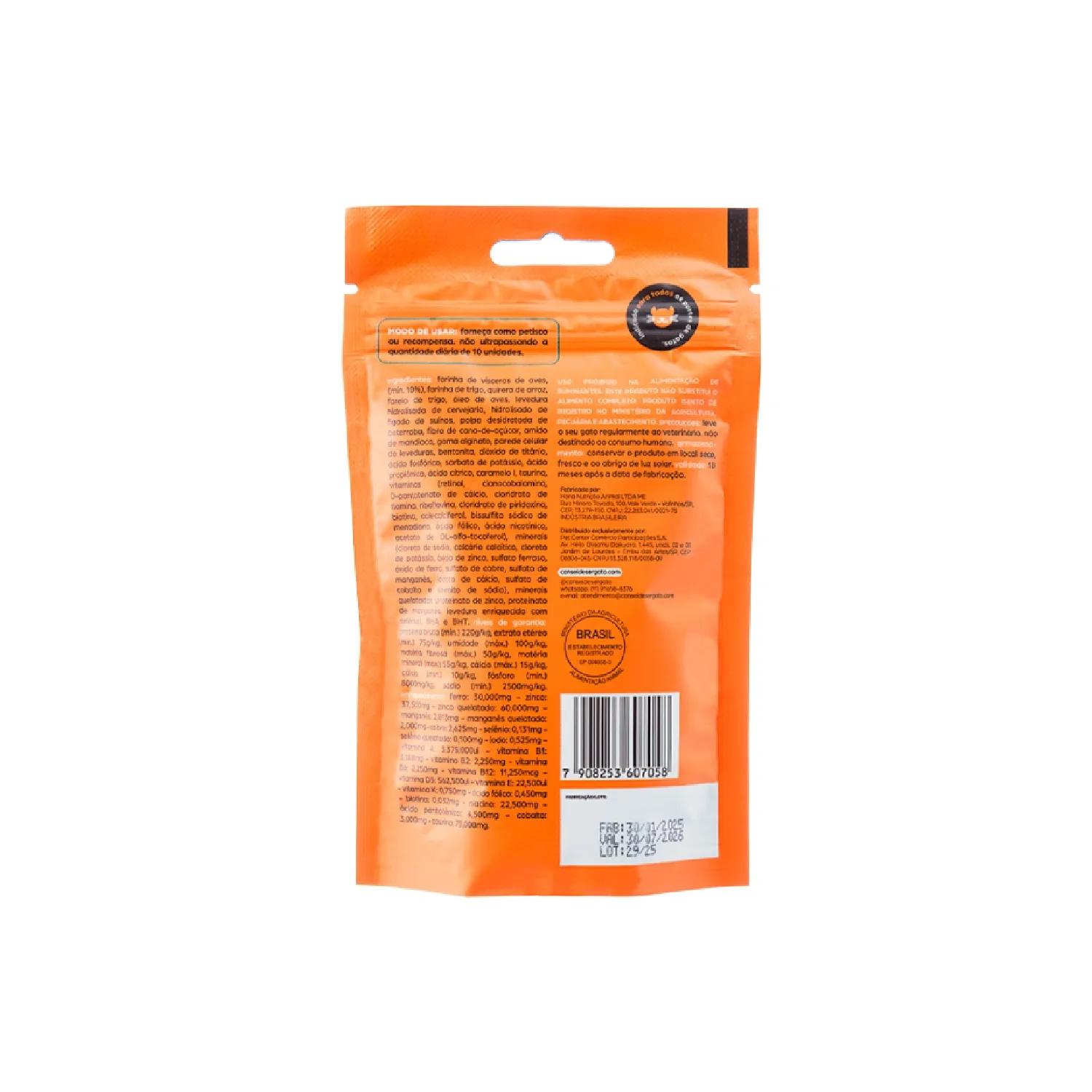 Petisco Nugget para Gatos Frango Cansei de Ser Gato embalagem_VERSO-02